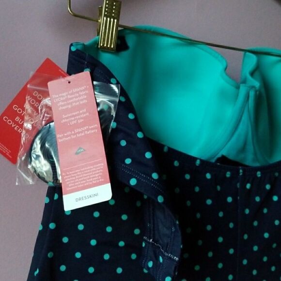 spanx Dresskini Swim Top Polka Dots - Picture 6 of 8